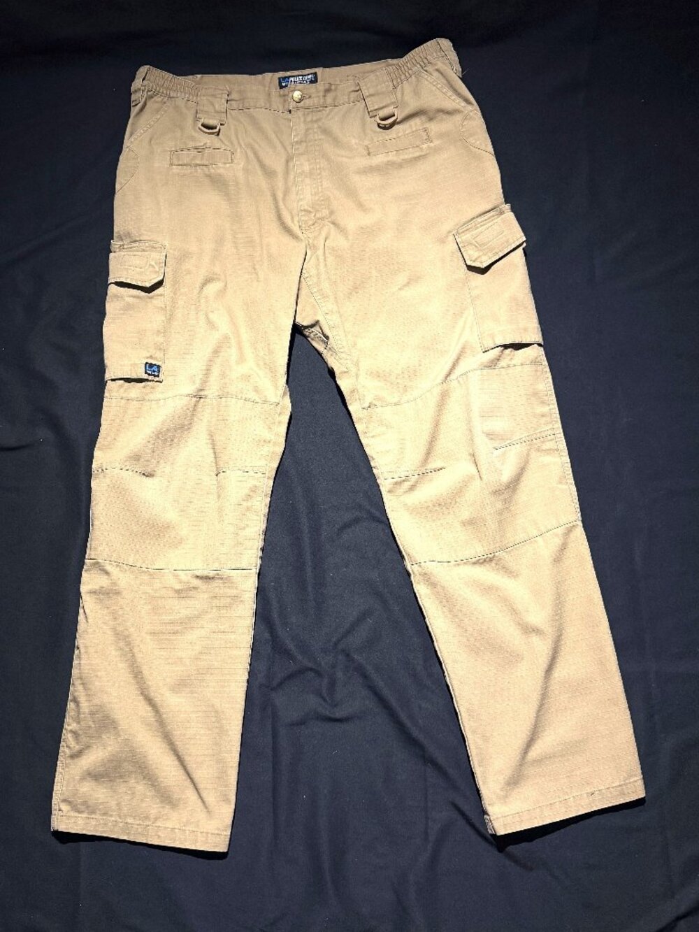 LA Police Gear Operator Tactical Pants Mens 42x34 Tan Stretch Waist Double Knee